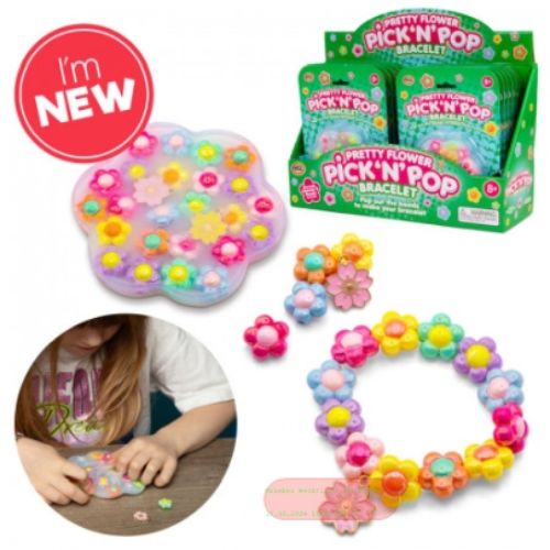 Bild von PICK N POP BRACELETS PRETTY FLOWER, Armband Bastelset, Blumen.,Box, Display - VE 12