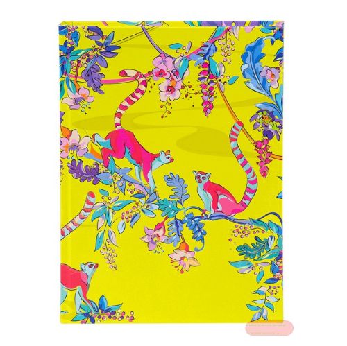 Bild von Notizbuch DIN A5 - 200 S.blanko creme mit Lesezeichen, Wild Life Lemurs - VE 2