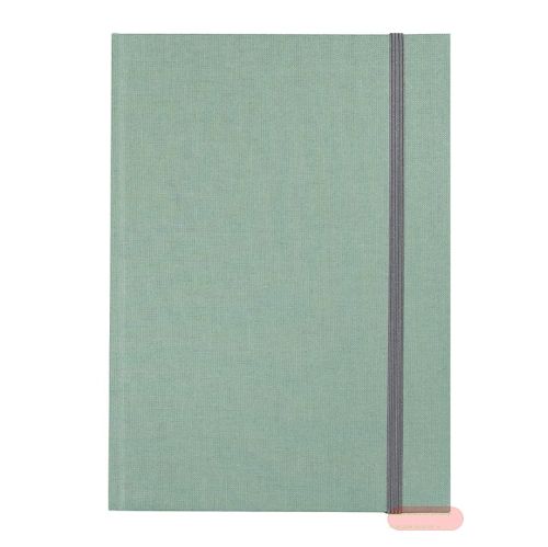 Bild von Notizbuch DIN A5 - 200 S.blanko creme, Lesezeichen, Leinen, Bella Vista artichoke - VE 2