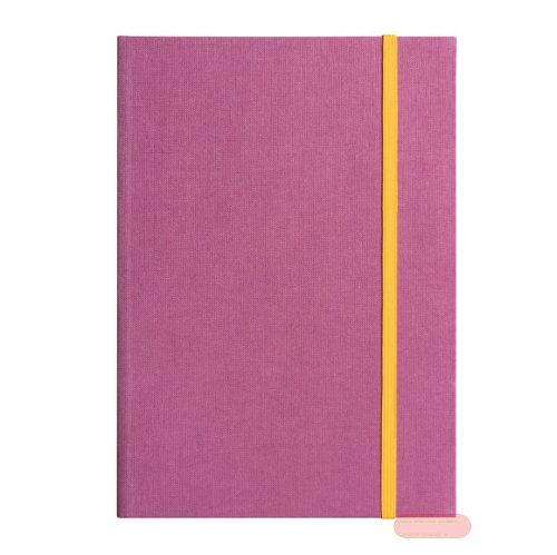 Bild von Notizbuch DIN A5 - 200 S.blanko creme, Lesezeichen, Leinen, Bella Vista fuchsia - VE 2