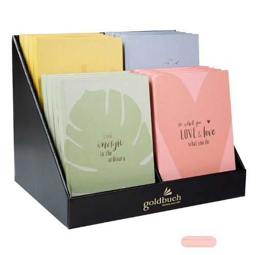 Bild von Notizbuch DIN A5 - 200 S.blanko, 4-fach ass., Display, Feel Good Collection - VE 16