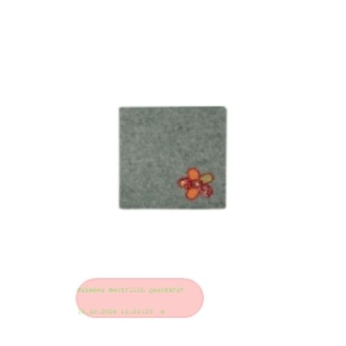 Bild von Poesiealbum 16,5x16,5cm, 96 S.weiss, filZit, mit Applikation, grau