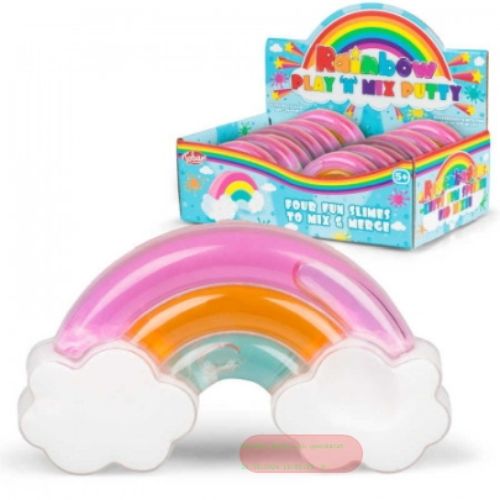 Bild von RAINBOW PLAY N MIX PUTTY , Knete Regenbogen, ca.11cm, Display - VE 12