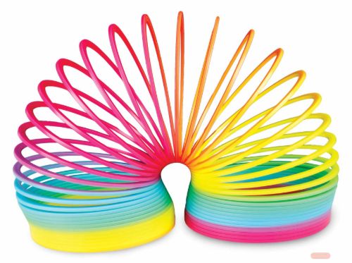 Bild von RAINBOW SPRINGY, Spirale kunststoff Regenbogen, ca.D:10,5cm, im Display - VE 6