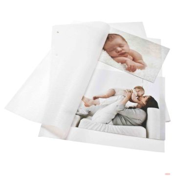 Bild von Ringbucheinlagen Fotokarton weiss mit Pergamin, DIN A4 (Set/Pack = 20 Stk) - VE 2