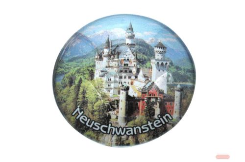 Bild von Runde Bildlinse aus Glas mit Magnet, D: 5cm, Text/Bild nach Wunsch - VE  24