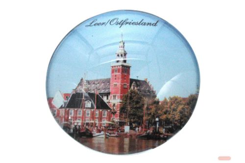 Bild von Runde Bildlinse aus Glas mit Magnet, D: 6cm, Text/Bild nach Wunsch - VE  24