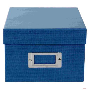 Bild von Sammelbox 16x21x11cm f. 700 Fotos 10x15cm,8 Registerkarten, B.Vista blau - VE 6