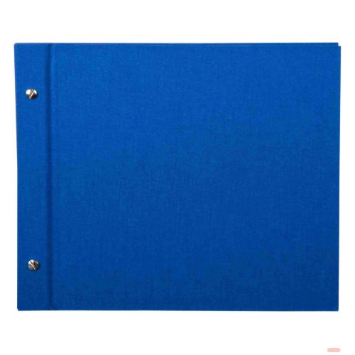 Bild von Schraubalbum "Linum" 30x25cm, 40 S.schwarz, Leinen, blau