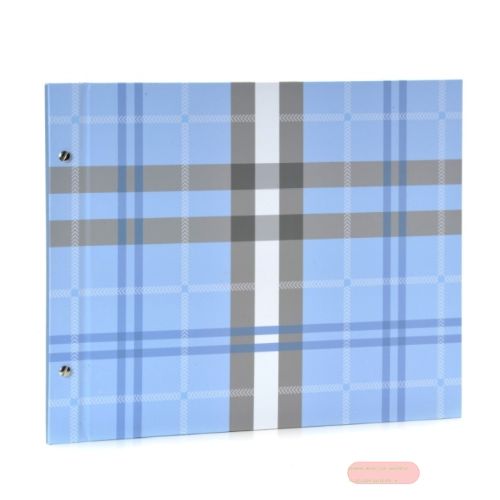 Bild von Schraubalbum "Scotish Diamonds" 39x31cm, 40 S.weiss, blau