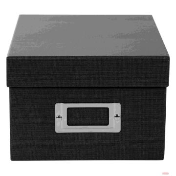 Bild von Sammelbox 16x21x11cm f. 700 Fotos 10x15cm,8 Registerkarten, B.Vista schwarz - VE 6