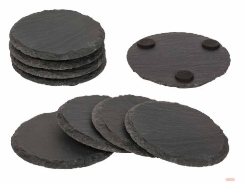Bild von Schiefer Untersetzer, D:ca.10cm, im 4er Set - VE 6 (Sets)
