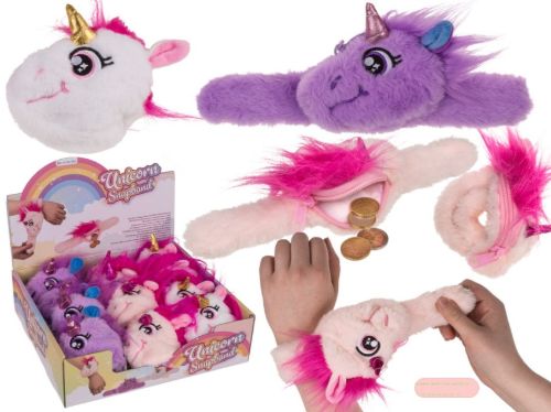 Bild von Schnapp-Armband mit Plüsch-Reissverschlussbeutel, gemischt im Display - VE 12