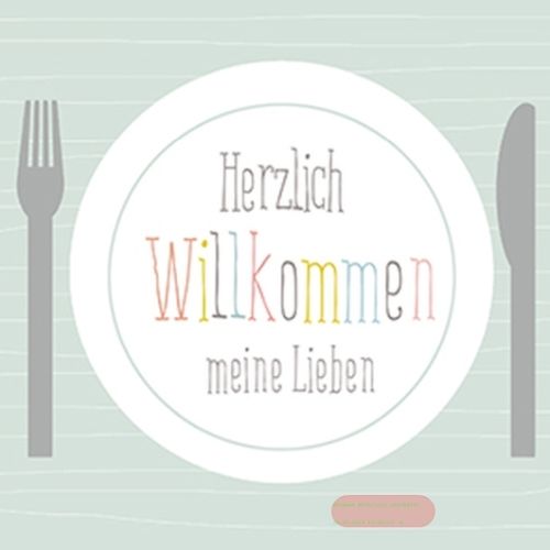 Bild von Servietten 33x33cm, A.L.C. Meine Lieben - VE 6