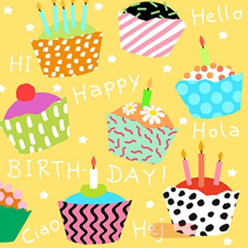 Bild von Servietten 33x33cm, A.L.C. Muffin Party - VE 6