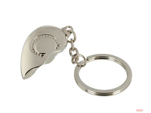 Bild von Schlüsselanhänger Broken Heart aus Metall, beidseitig, ca.4cm, Buchstabe C - VE 4