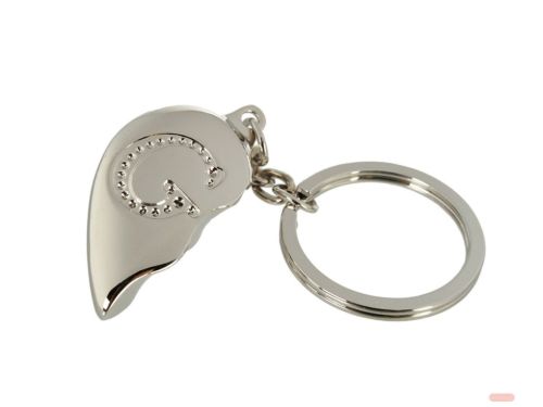 Bild von Schlüsselanhänger Broken Heart aus Metall, beidseitig, ca.4cm, Buchstabe G - VE 4