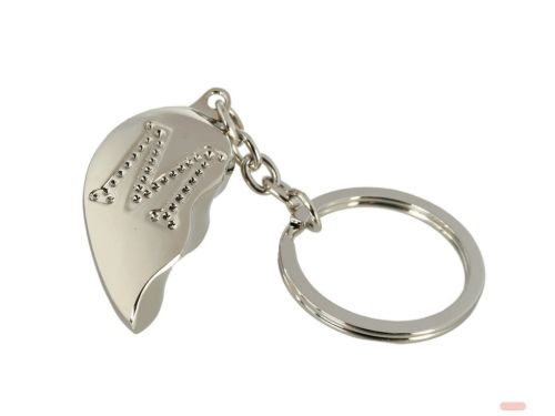 Bild von Schlüsselanhänger Broken Heart aus Metall, beidseitig, ca.4cm, Buchstabe M - VE 4