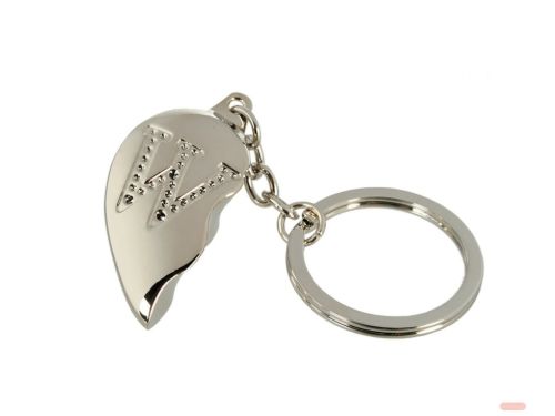 Bild von Schlüsselanhänger Broken Heart aus Metall, beidseitig, ca.4cm, Buchstabe W - VE 4