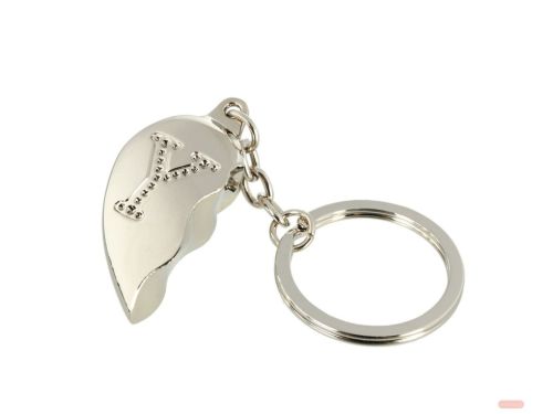 Bild von Schlüsselanhänger Broken Heart aus Metall, beidseitig, ca.4cm, Buchstabe Y - VE 4