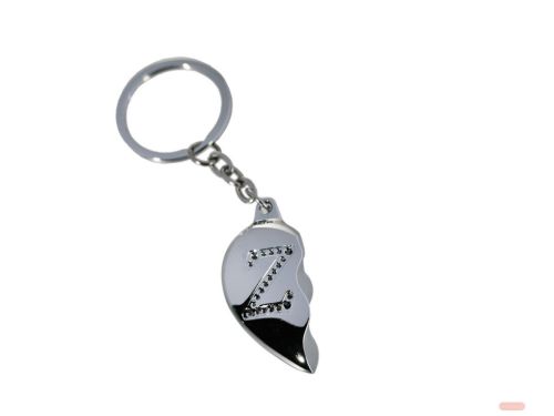 Bild von Schlüsselanhänger Broken Heart aus Metall, beidseitig, ca.4cm, Buchstabe Z - VE 4