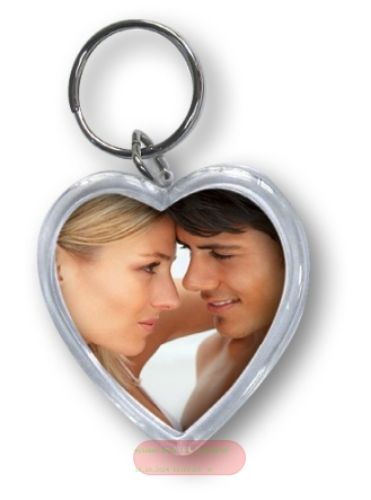 Bild von Schlüsselanhänger Herz Acryl für Foto 4x3,8cm, ZP20-046, 7360PD - VE 24