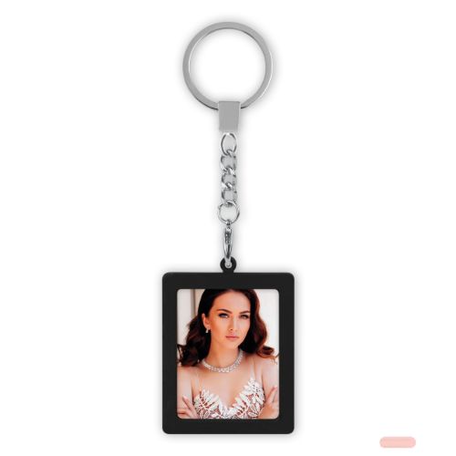 Bild von Schlüsselanhänger Photo keychain für Foto ca.3,5x4,5cm, AA9B, black - VE 6