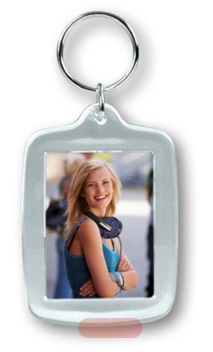 Bild von Schlüsselanhänger Rechteckig aus Acryl für Foto ca.3,5x4,5cm - VE 36