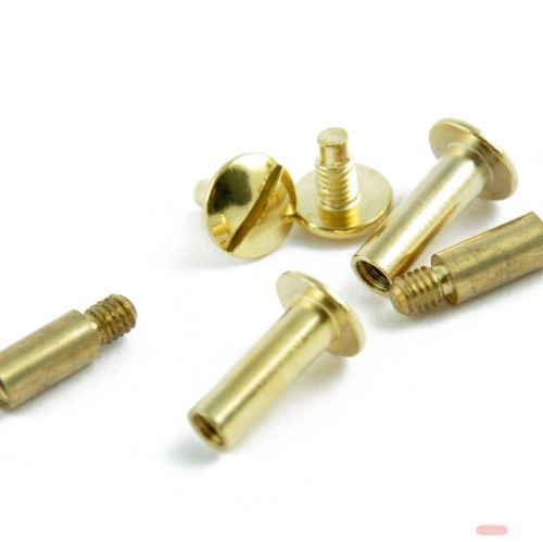 Bild von Schrauben & Verlängerung im Set,  l: 1,5 & 1,0cm, gold (Setpreis) - VE 2