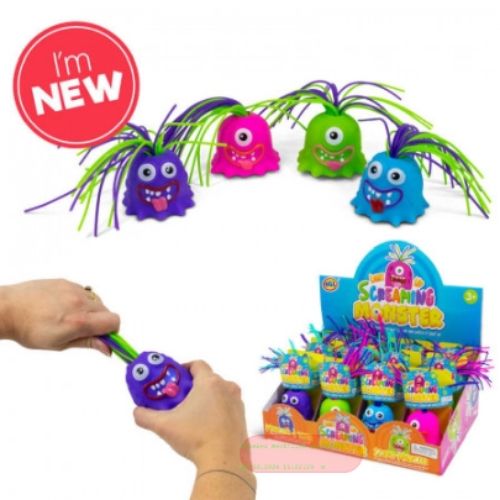 Bild von SCREAMING MONSTER, Monster zum Haare ziehen, ca,14cm, inkl.Batt., Box, im Display - VE 12