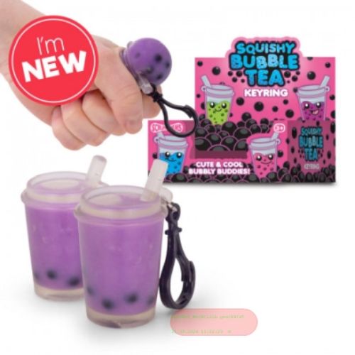 Bild von SCRUNCHEMS BUBBLE TEA KEYCHAIN, Quetschanhänger, ca.4,5cm, Display - VE 24