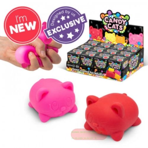 Bild von SCRUNCHEMS CANDY CATS, Quetschball Katzen, ca.7,5cm, Box - VE 12