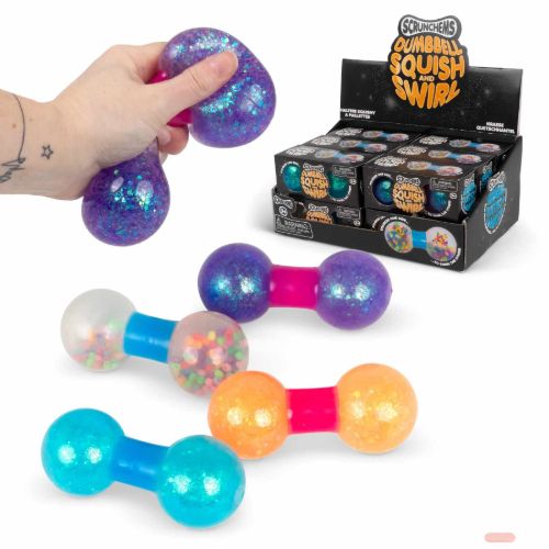 Bild von SCRUNCHEMS DUMBELL SQUISH AND SWIRL, Squeeze, gemischt, ca.11cm, Box, Display - VE 12