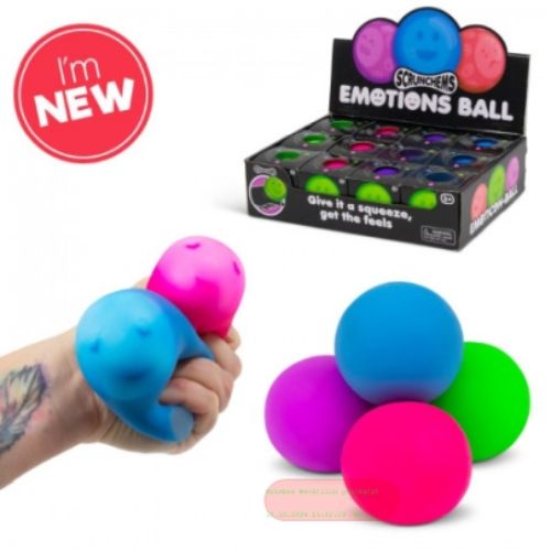 Bild von SCRUNCHEMS EMOTIONS BALL, Quetsch-Ball Smilie, ca.6cm, Box, Display - VE 12