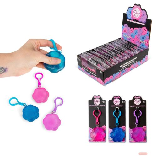 Bild von SCRUNCHEMS FLOWER POWER SUGAR KEYCHAIN,  Blumen Schlüsselanhänger, ca.5cm, Display - VE 24