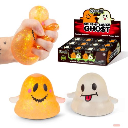 Bild von SCRUNCHEMS GLOW IN THE DARK SUGAR GHOST, Geister, ca.8cm, Box, Display - VE 12