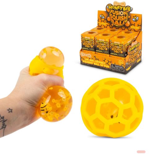 Bild von SCRUNCHEMS HONEYBEE FUSION SQUISHBALL, Bienen Squeeze, ca.7cm, Box, Display - VE 12