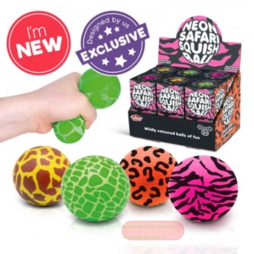 Bild von SCRUNCHEMS NEON SAFARI SQUISH BALL, Quetschball Safari ca.6cm, Box - VE 12