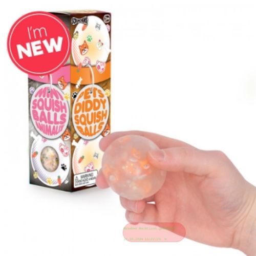 Bild von SCRUNCHEMS PETS DIDDY SQUISH BALL, Quetschball 3er Set, ca.5cm, Box - VE 6