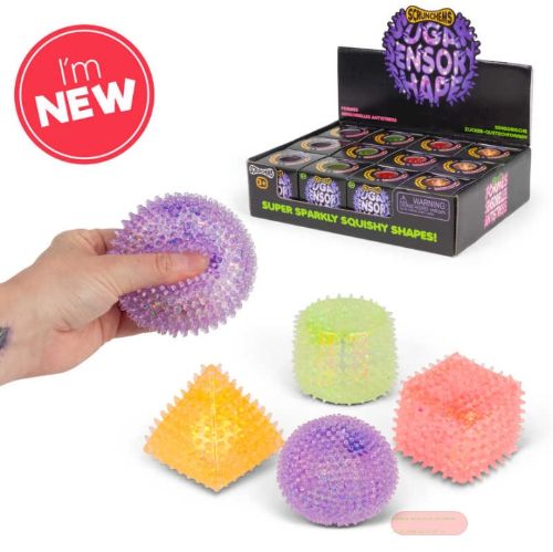 Bild von SCRUNCHEMS SENSORY SUGAR SHAPES, Geofiguren Squeeze,ca.8cm, gemischt, Box, Display - VE 12