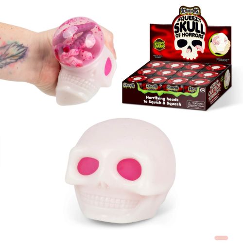 Bild von SCRUNCHEMS SQUEEZY SKULL OF HORRORS, Totenkopf, ca.7cm, Box, Display - VE 12