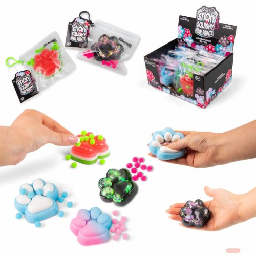 Bild von SCRUNCHEMS STICKY SQUISHY PAW PRINTS, Tatzenabdrücke, ca.6cm, Box, Display - VE 16