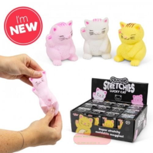 Bild von SCRUNCHEMS STRETCHIES LUCKY CAT, Stretch Katze, 6cm, Box, im Display - VE 12