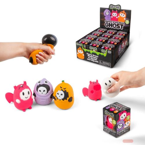Bild von SCRUNCHEMS SWITCH ‘N’ SQUEEZE GHOST, Geister gemischt, ca.9cm, Box, Display - VE 12
