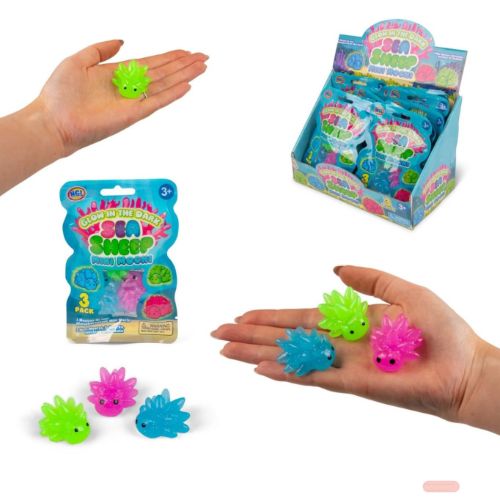 Bild von SEA SHEEP GLOW IN THE DARK MINI MOCHIS 3PK, Seeschafe im Beutel, ca.4cm, Display - VE 12