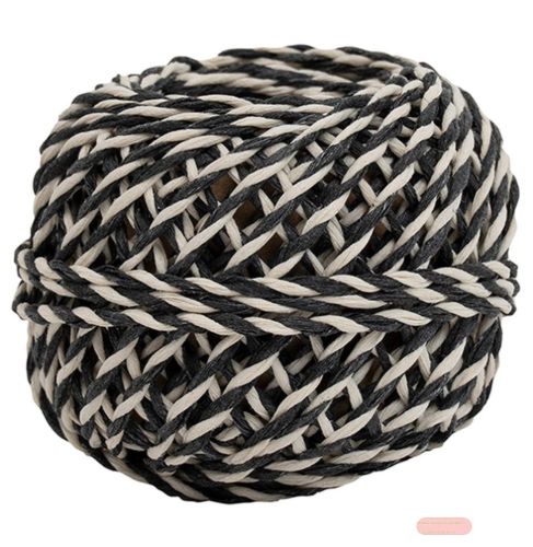 Bild von Secret Kordel Baumwolle, Knäuel gedreht, 2mm x 10m, schwarz-weiss - VE 10