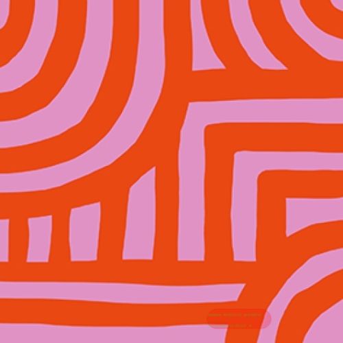 Bild von Servietten 25x25cm, Atelier Cocktail Labyrinth rouge - VE 6