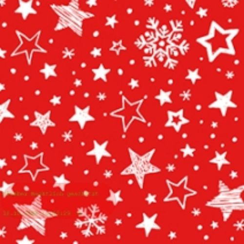 Bild von Servietten 25x25cm, Atelier Cocktail Lovely Stars rot - VE 6