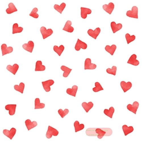 Bild von Servietten 25x25cm, Atelier Cocktail My Heart rot - VE 6