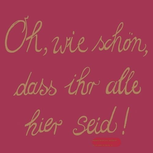 Bild von Servietten 25x25cm, Atelier Cocktail Oh, wie schön dass Ihr alle hier seid burgund - VE 6